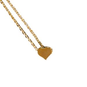 Minimalist Heart Pendant Gold Necklace